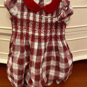 Plaid little girl dress.
